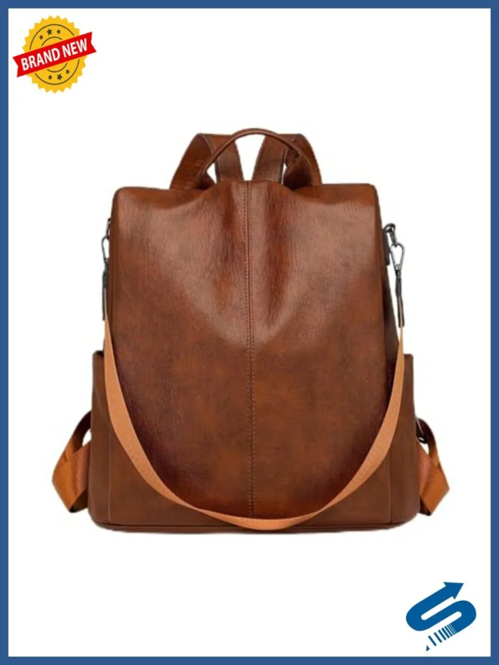 PU Leather Anti-theft Backpack Purse Travel Rucksack Multipurpose Handbag